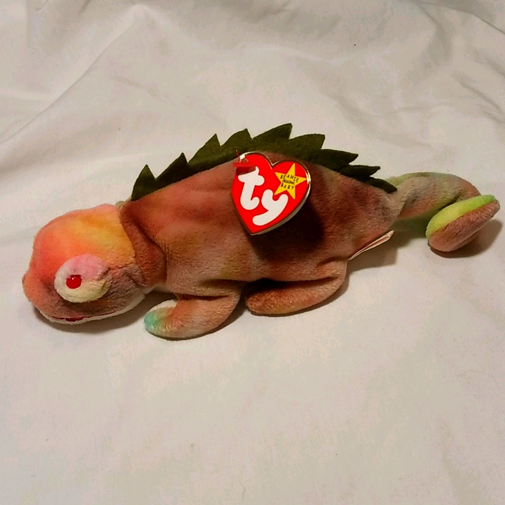 RARE Iggy the Iguana Ty Beanie Babies W/ ERRORS